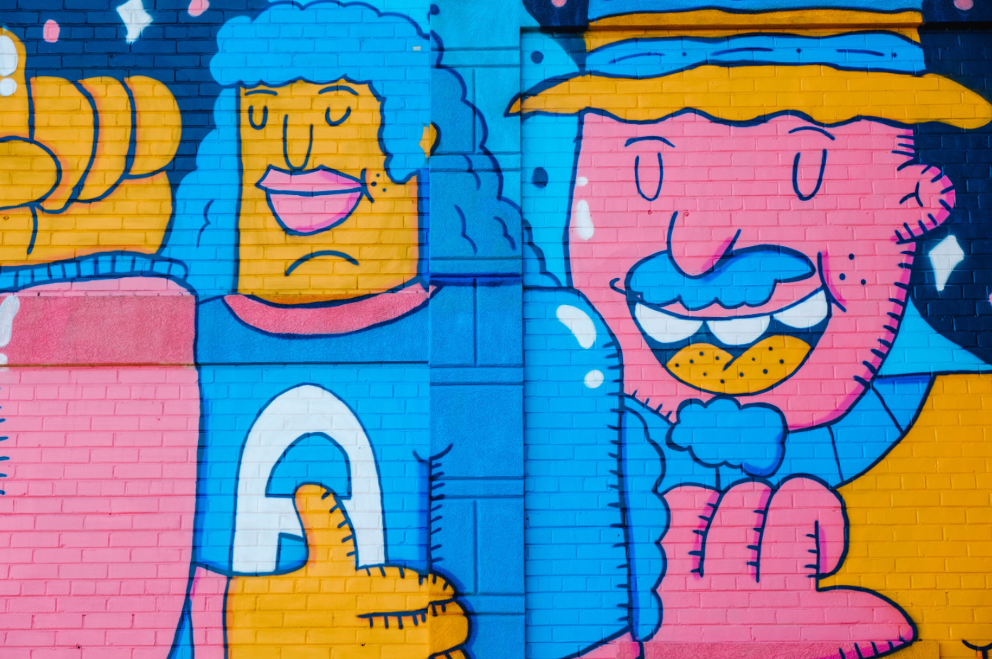 Detailed View of GFB3's "Hanging at the Annex" mural